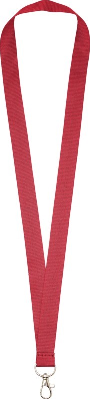 Kakla lente ar karabīni (lanyard), sarkana