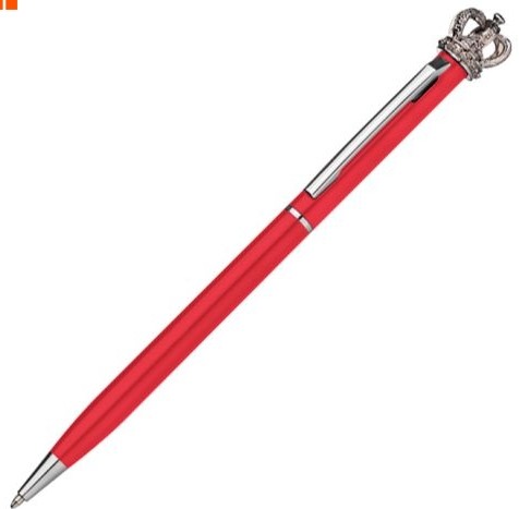 Pildspalva KROWN sarkanā ,metāla