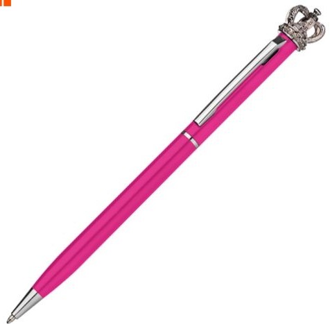 Pildspalva KROWN rozā ,metāla