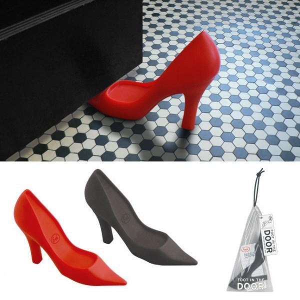 Durvju stopers "Ladies shoes" (melns)