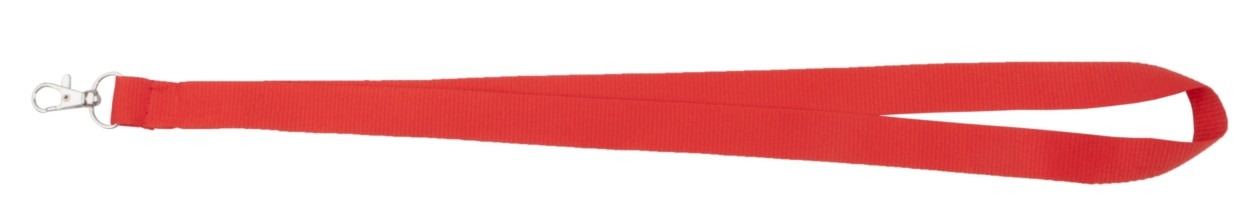 Kakla lente ar karabīni (lanyard), sarkana