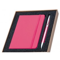 Piezīmju grāmata (A5) ar pildspalvu,roza