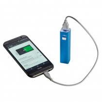 USB akumulators-lādētājs 2200mAh,gaiši zils