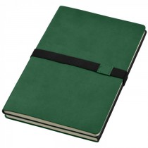 Piezīmju grāmata (A5 izmērs), zaļa/melna