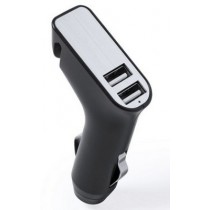 USB adapteris-lādētājs automašīnai (2 porti),melns