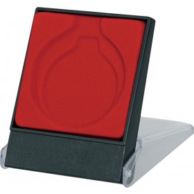 Futrālis medaļai (50mm),plastikāts,(sarkanaa iekš.)