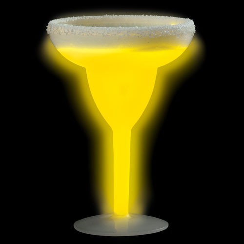 Люминесцентный коктейльный бокал (жёлтый)