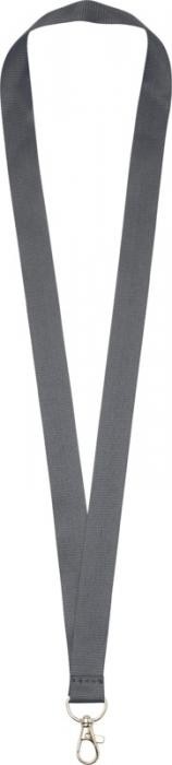 Шейная лента с карабином, серый