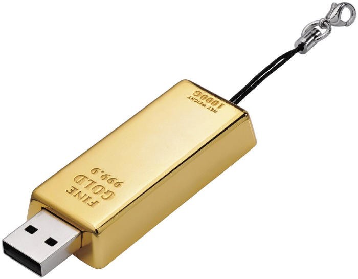 USB флешка "Слиток золота" 1Gb