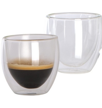 Комплект кружек для кофе Espresso,двойное стекло(2шт.х 80 ml)