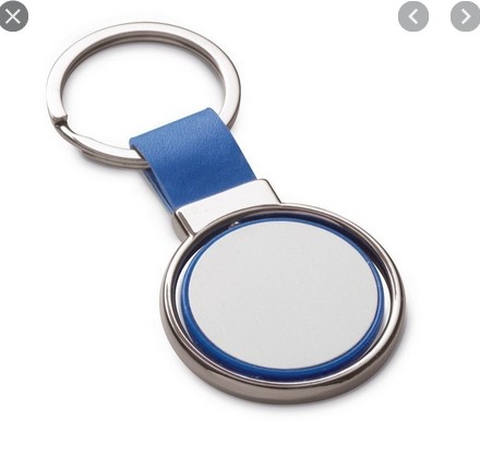Брелок для ключей"ALBRIGHT",серебро/синий