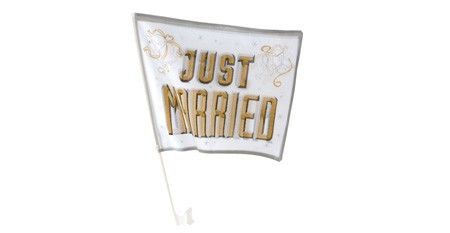 Флаг на машину "Just married"