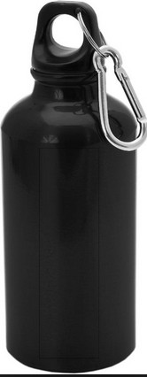 Фляжка( спортивная бутылка) MENTO(400 ml), алюмин.черная