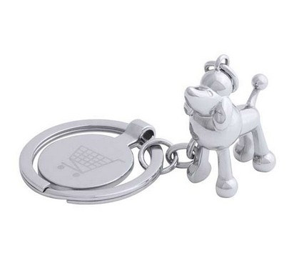 Брелок для ключей с жетоном для покупок(DOG)