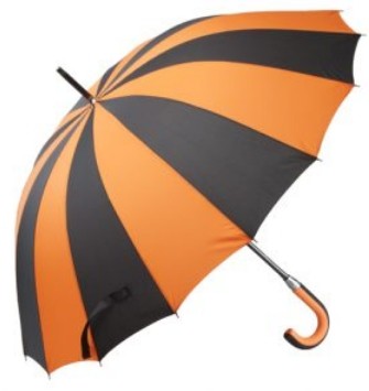 зонт "Cirrus", оранж.,/черн. 