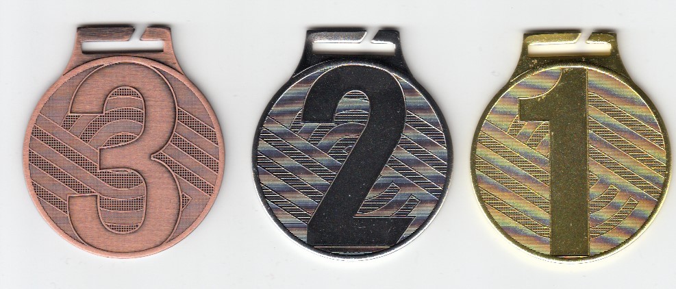 Комплект медалей 1.,2.,3. место,D50mm