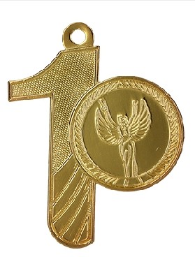 Медаль "1 место", золото вставка для гравировки 25мм