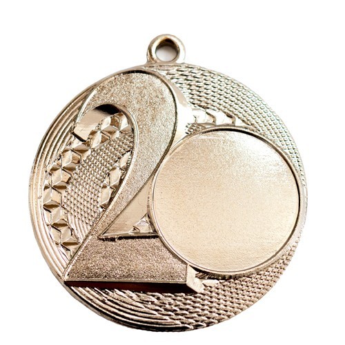 Медаль "2 место"серебро (вставка 25 мм)