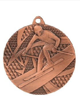 Medaļa "Slēpošana", bronza, (D:50mm)