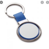 Брелок для ключей"ALBRIGHT",серебро/синий